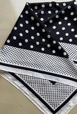 Polka Silky Blend Square Scarf Mono /20=